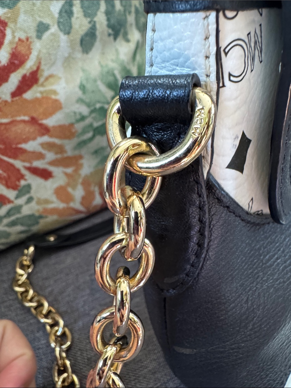 MCM Black & White Monogram Crossbody - Picture 9 of 12